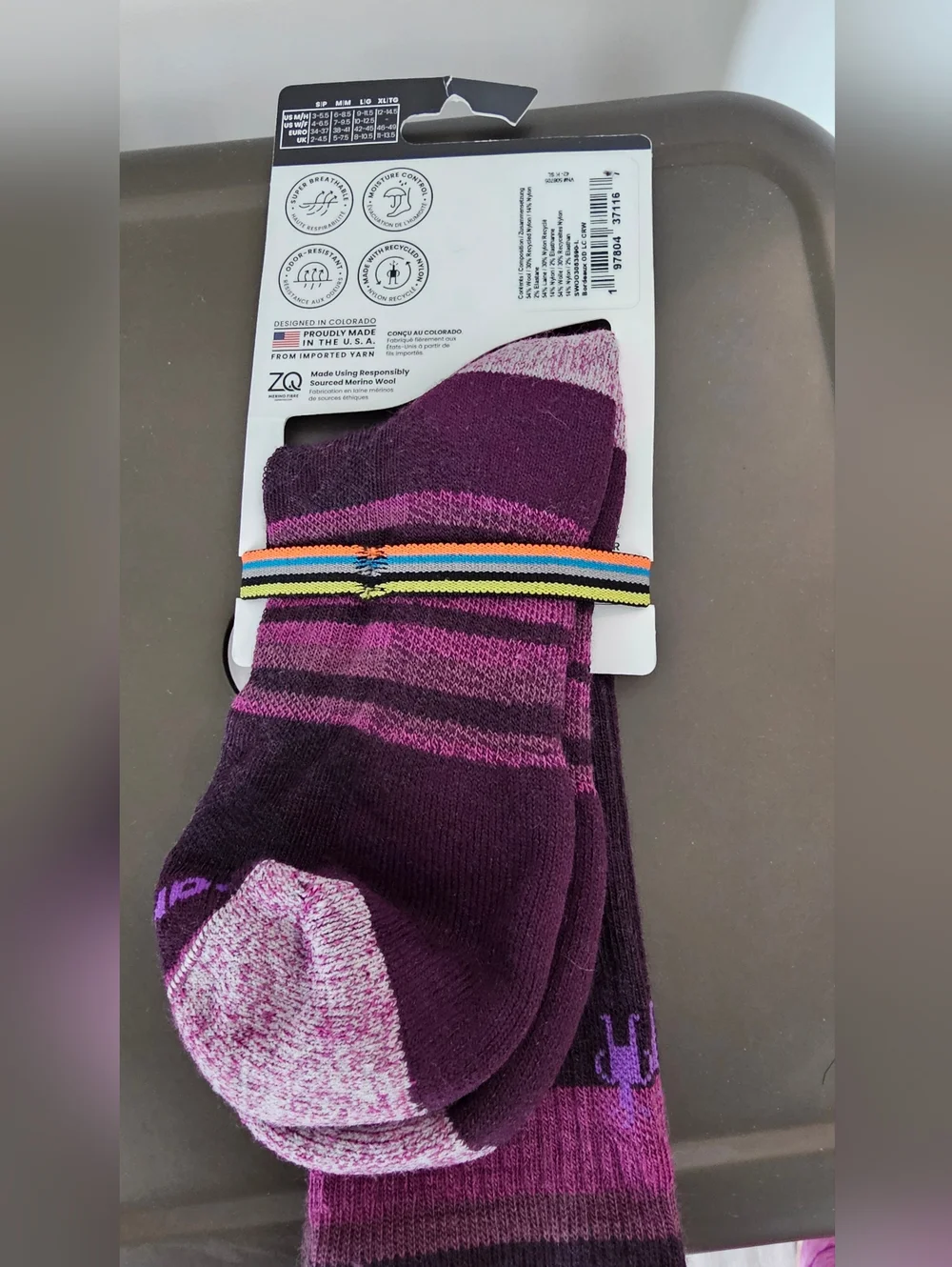 Smartwool Merino Wool Outdoor Crew Socks Light Cushion Unisex NWT Hiking Trail